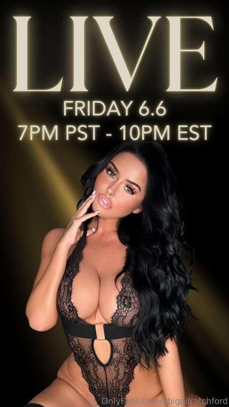 I'm going live on Friday!!!⚡️ 7pm pst/10pm est 🥰 sooo excite..