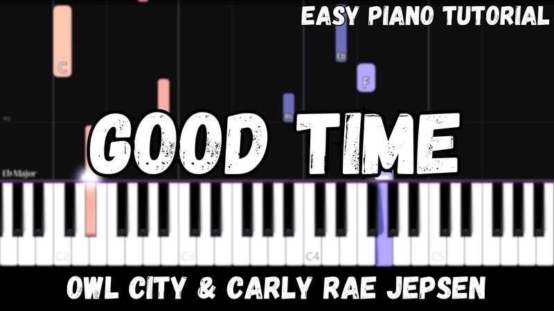 Easy MIDI - Owl City & Carly Rae Jepsen - Good Time (Atlantic Notes Arrangement + Tempo + Colors + Key)