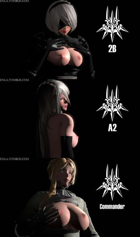 2B, A2 & YoRHa Commander HD Lewd Complete!