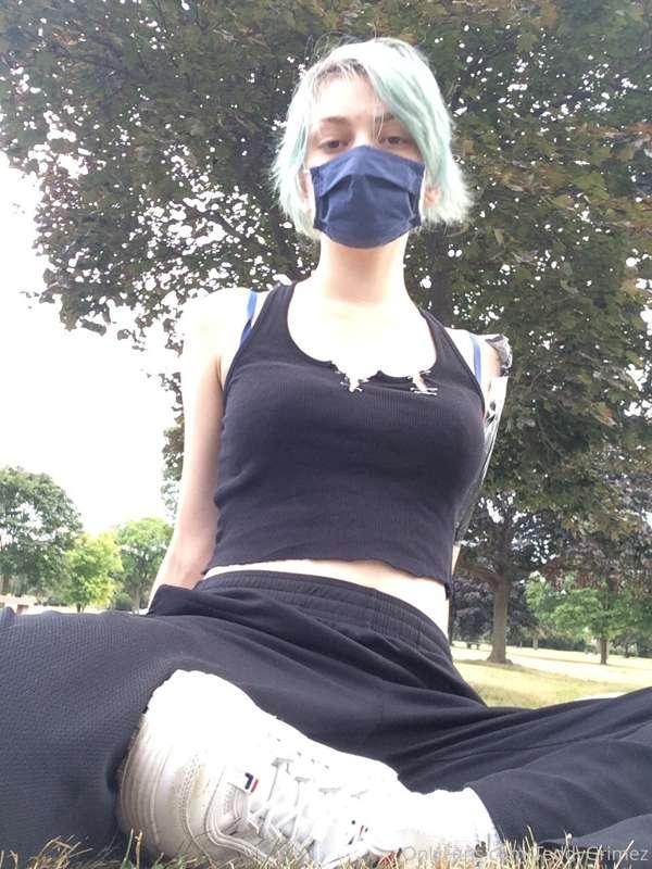 Flashing in a cemetery