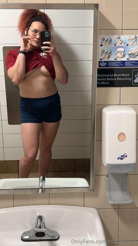 Undertitty in the public bathroom