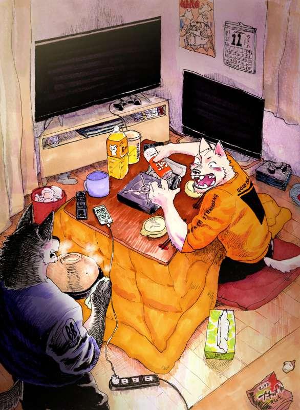 November request?Shiro and Kuro in Kotatsu?