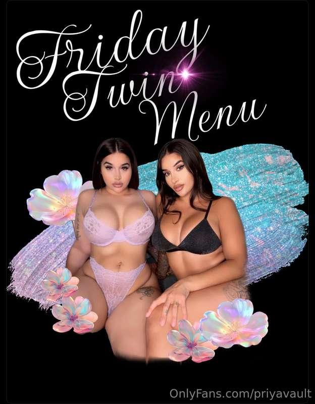 Over on @priya_y Full TWIN MENU AVAILABLE !!😈 Subscribe to u..