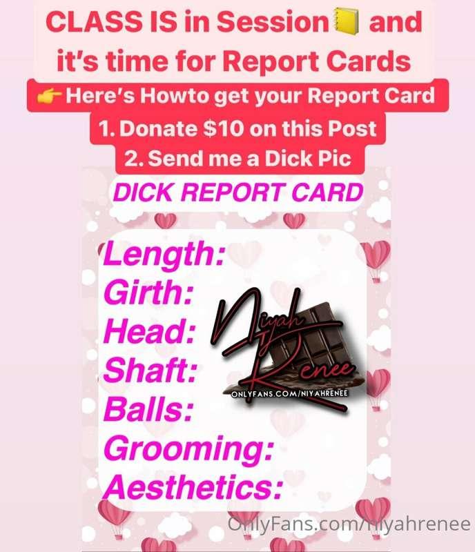 Get your Dick Report Cards!!!