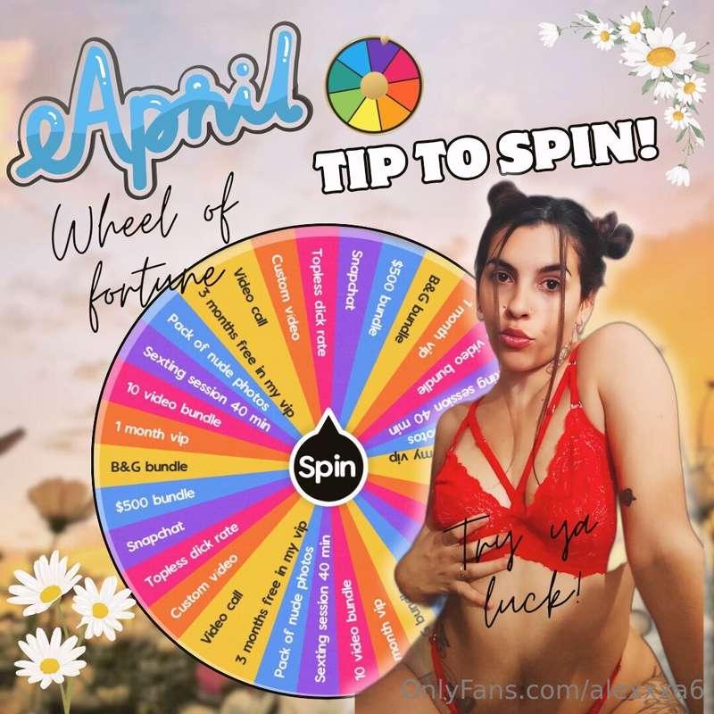 Alexa's... APRIL WHEEL 🌼🥳🎉  April is here!!! 😈 Ready to spic..