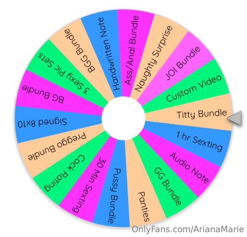 BRAND NEW WHEEL!! Wanna spin?EVERY spin is a guaranteed trea..