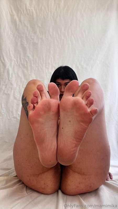 If you're thinking about me, think about my feet walking on ..