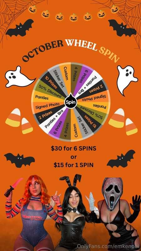 OCTOBER WHEELSPIN IS HERE !🎃!🎃!🎃!🎃!Spin the wheel and WIN MA..