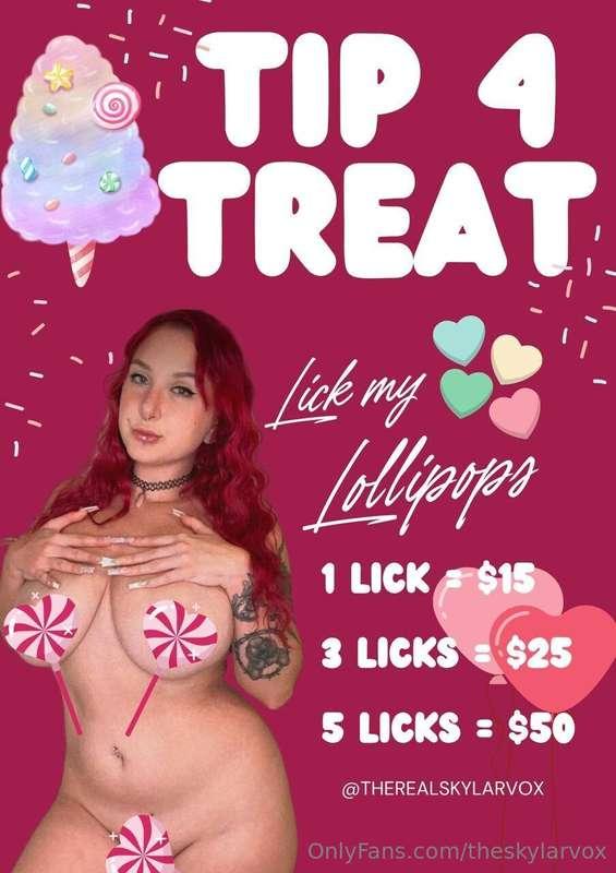 ***TIP 4 TREAT! You make me wanna lick the wrapper*** 👅🍭💦 **..