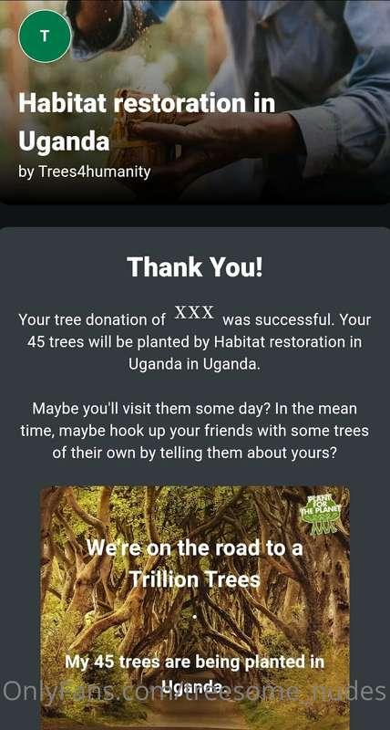 Thanks to you we planted other 45 trees, this time in Uganda..