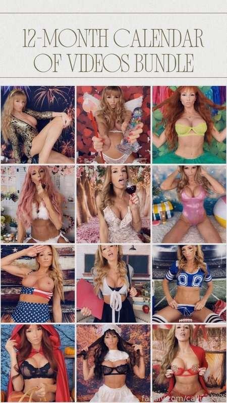 💃🪩 **12-Month Calendar of Videos Bundle** 💃🪩

Campaign: https://fansly.com/post/671912675264962563

📆 Let’s celebrate all year long!! Grab a year's worth of videos marking a special event for every month! I’ll make you cum hard every month of the year in this mega bundle! My PREMIUM ROLEPLAY videos are in this bundle! Over 142 minutes of footage!! Get all 12 videos for only $75! (Valued at $600!!!)

🎆January: 11:35 New Year's Eve

❤️February: 10:53 Cupid

🍀March: 13:36 Leprechaun

🐰April: 12:19 Horny Easter Bunny

🌸May: 11:07 Flower Garden Fuck

🏖️June: 11:06 Summer Pool Party

🇺🇸July: 12:01 Independence Day

📚August: 13:47 Back to School

🏈September: 11:25 Football Fuck

🎃October: 16:46 Red Riding Hood

🦃November: 11:14 Thanksgiving Pilgrim

🎅🏼December: 9:13 Christmas Lumberjack

All 12 videos sent immediately to your inbox!