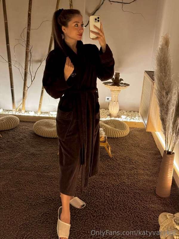 I love walking around the house in a warm robe, guess what i..
