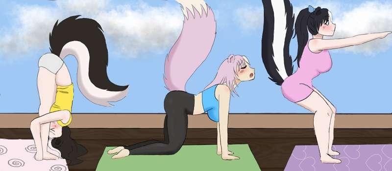 Skunkgirl trio tries Yoga