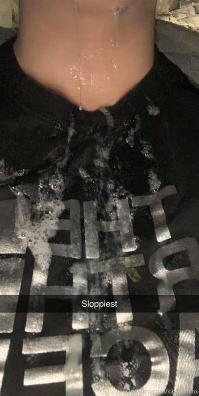 No one has head game like me. Look how wet my top is