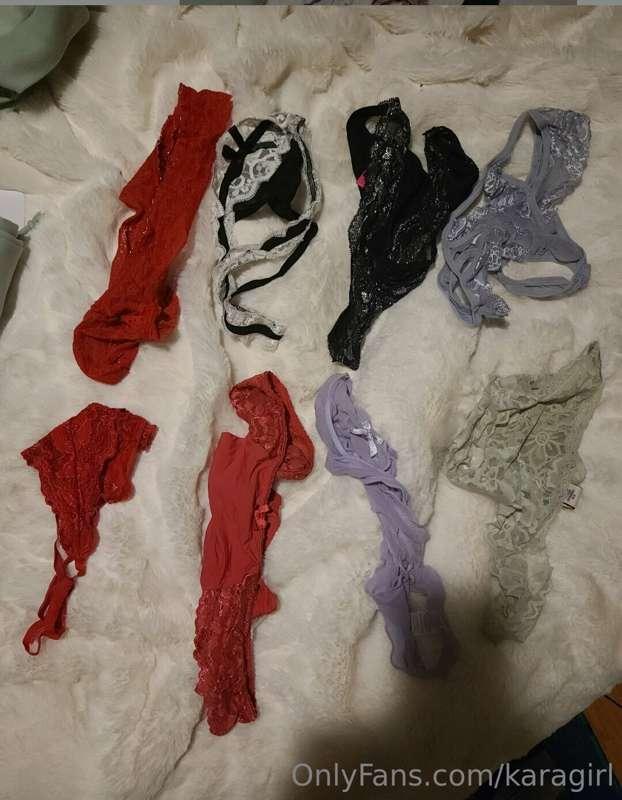 I've got a new batch of panties for sale! 
$30 per pair incl..