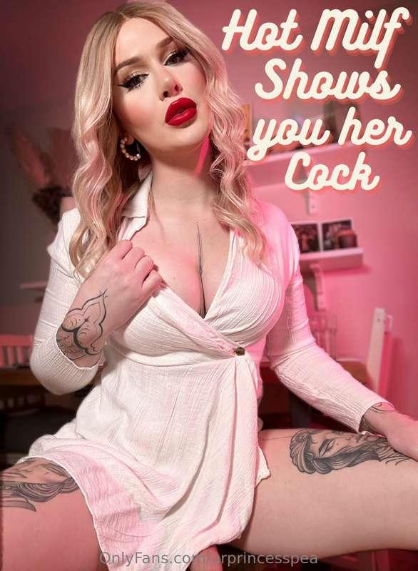HOT MILF SHOWS YOU HER COCKHottest MILF on your street revea..