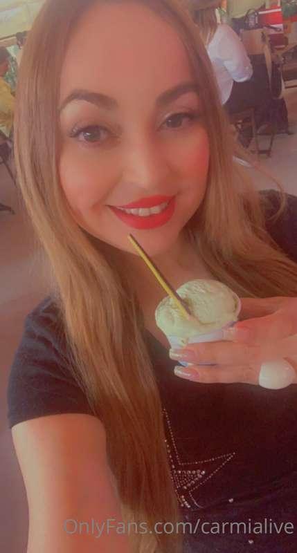 Hmmm I have ice cream, maybe I can eat it on you? 🥵