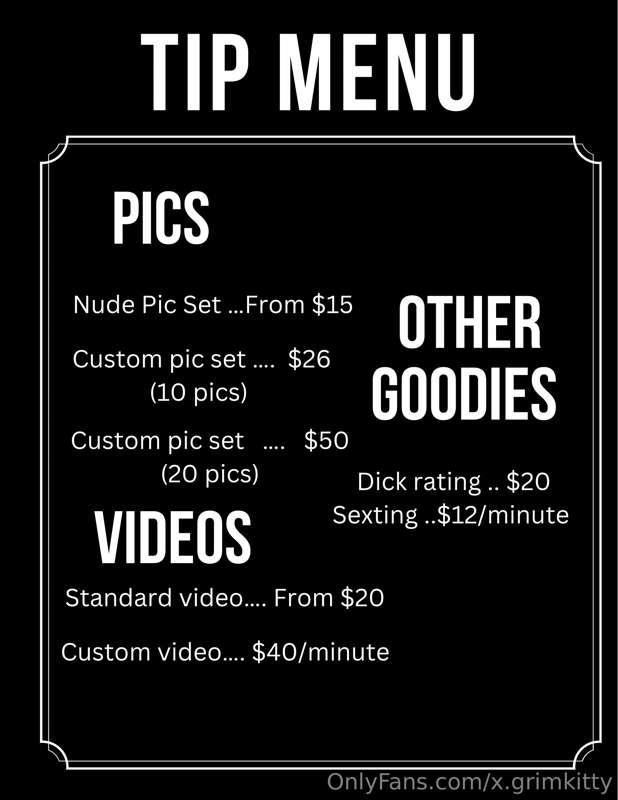 Updated tip menu >:3