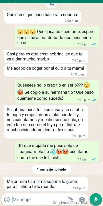 Mii macho me acaba de decir que se cogió a mi madre, no sabe..