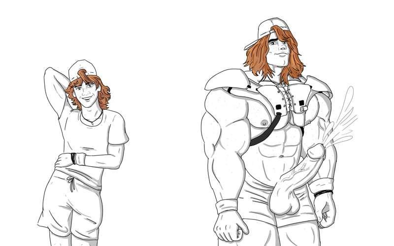 New Muscle Makeover: redhead twink to football jock
