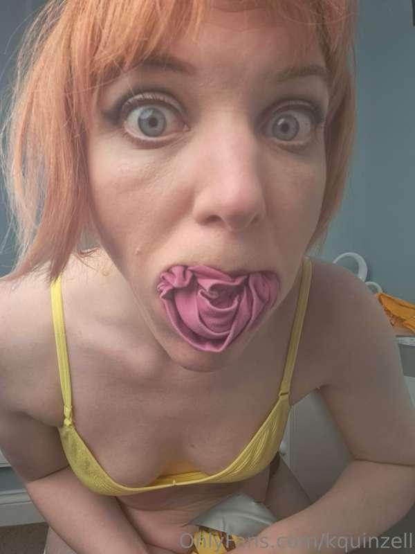 Any panty gag fans here? This one was a bit big!