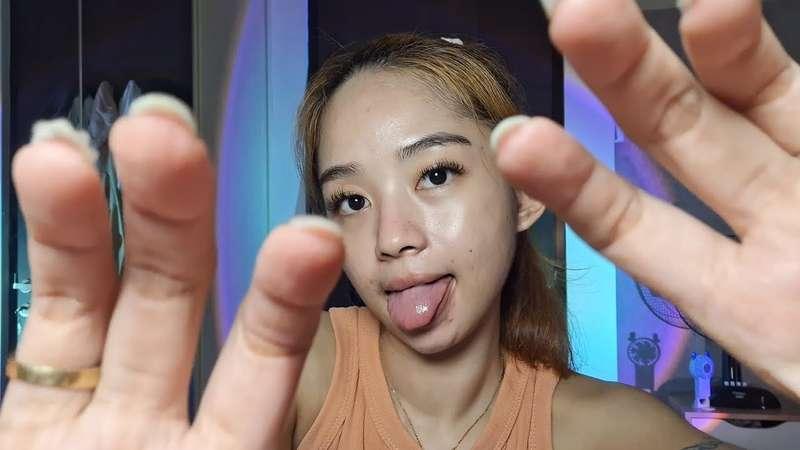 ASMR fast and aggressive fabric scratching, tapping, eye exam