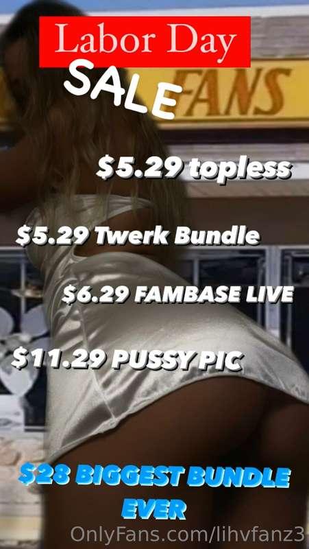 Labor day deals!!! tip in and lmk what u want!! I got deals ..