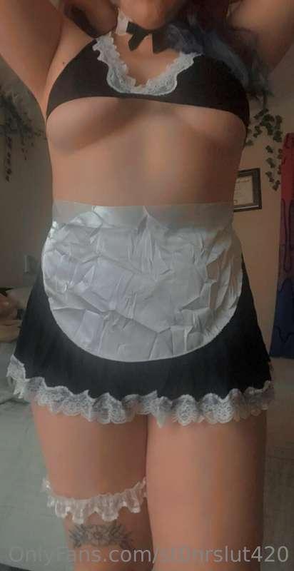 Got a new maid outfit (excuse the wrinkles) I couldn’t wait ..