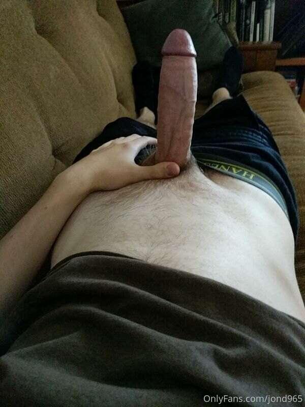 Nothing like stroking your huge cock on a lazy day