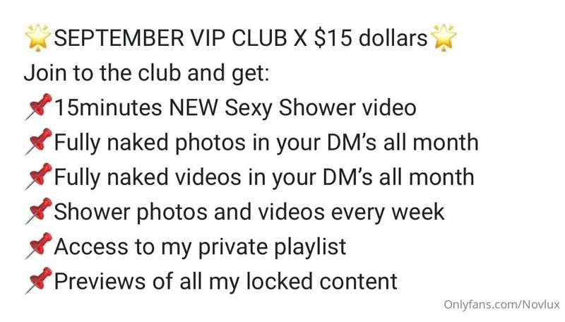 🌟SEPTEMBER VIP CLUB X $15 dollars🌟 
This offer has expired!