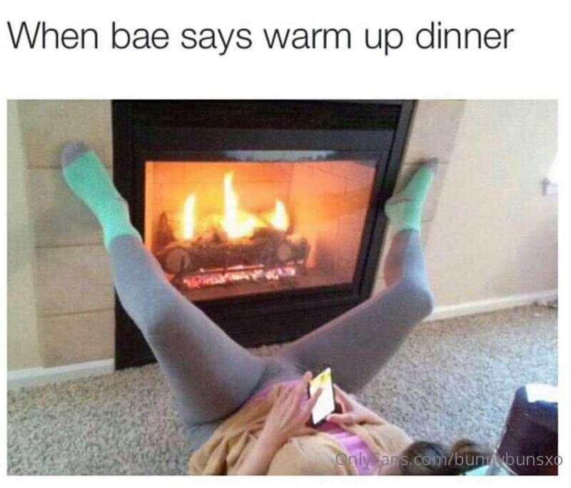 Just over here warming up your dinner.🤪