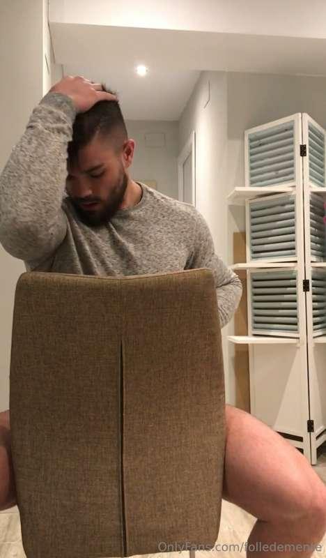 Video 36A sexy strip tease, wearing a grey sweater and black..