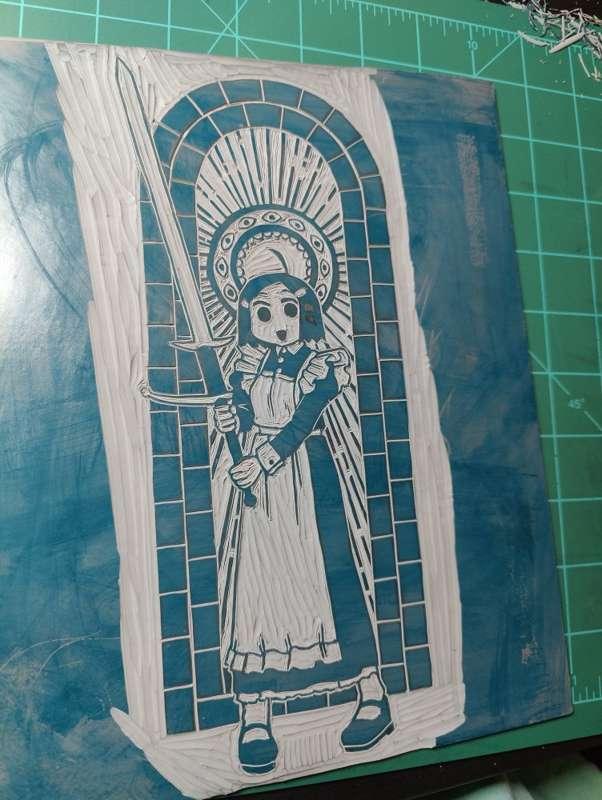 More linocut(again!!) 