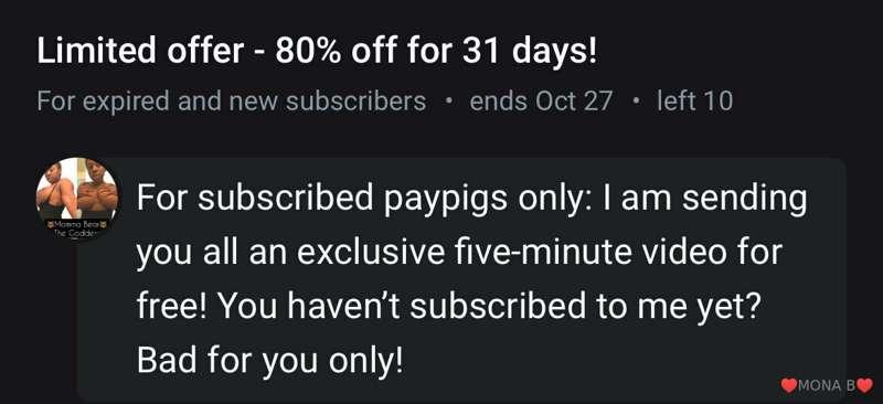 For subscribed paypigs only: I am sending you all an exclusi..