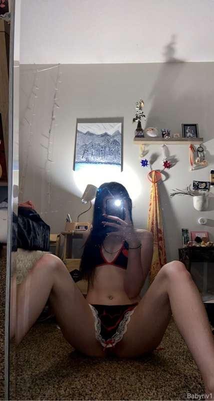 This came with panties, but I took them off for easy access ..