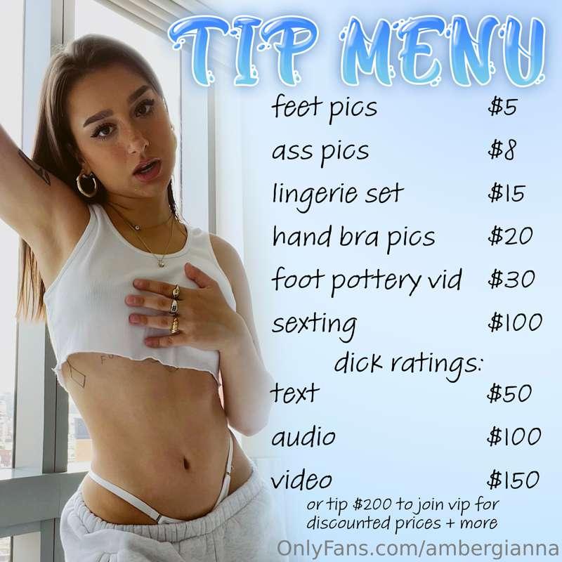 everyone's been asking me for a tip menu... so here ya go🤠 t..