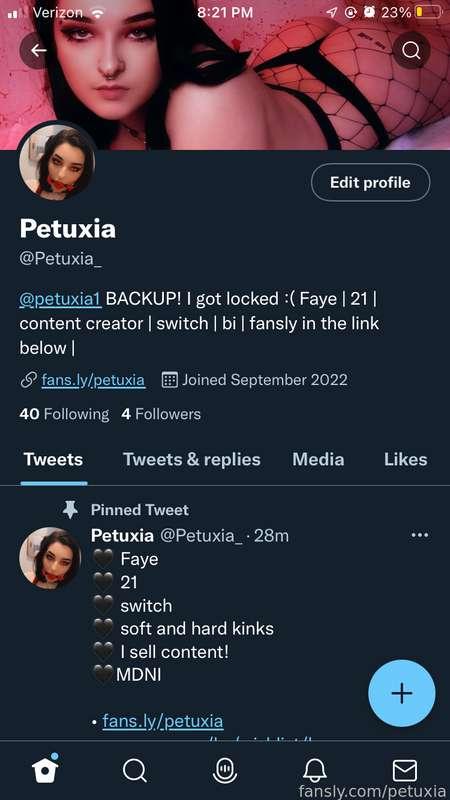 My Twitter got locked but I made a new one bc it’s glitches and I can’t get the other one back rn 😭