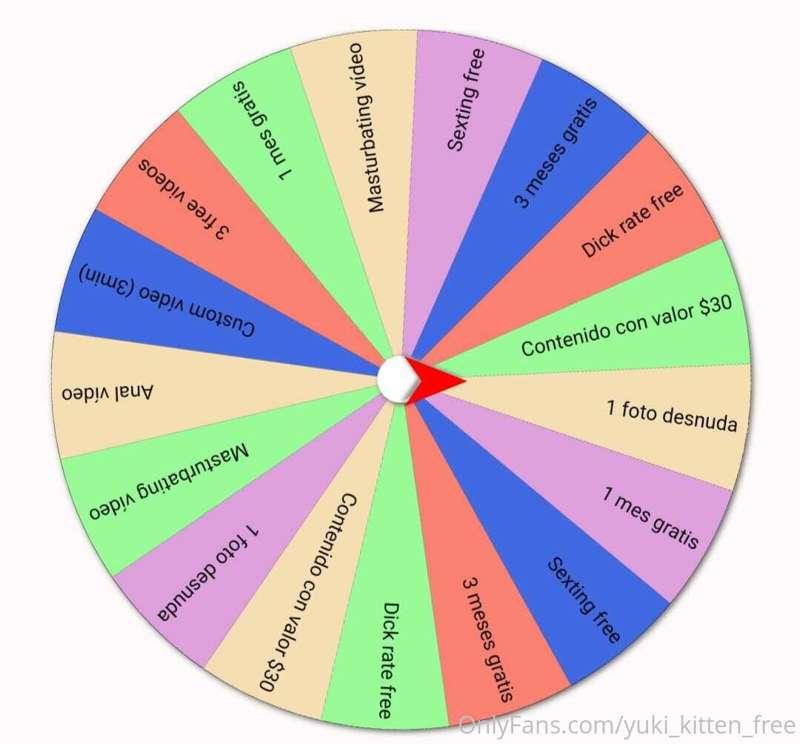 Quieres jugar con mi ruleta de la suerte??
Cada giro es un p..