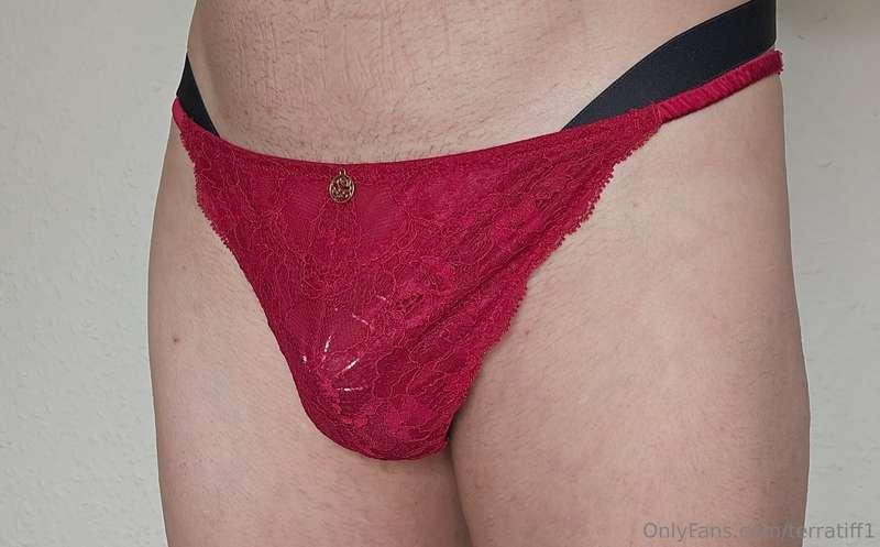 I have just put on these panties and a cage while I head out..