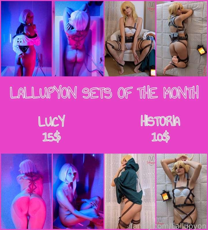 🇬🇧/🇮🇹
JUNE SETS OF THE MONTH

🍭 LUCY
42 HD photos (partial &amp; full nudes)
15$ for fans
30$ for followers

🍭 HISTORIA
34 HD pics (partial &amp; implied nude)
10$ for fans
20$ for followers

Tip this post and get one or both!

⚠️ Sets will be sent as soon as tips will be processed by Fansly (10 days) to avoid scam ⚠️

SET DEL MESE DI GIUGNO

🍭 LUCY
42 foto in HD (nudo parziale e integrale)
15$ per i fan
30$ per i follower

🍭 HISTORIA
34 foto in HD (nudo parziale ed implicito)
10$ per i fan
20$ per i follower

Tippa questo post e prendine uno o entrambi!

⚠️ I set saranno inviati appena il tip verrà processato da Fansly (10 giorni) per evitare truffe ⚠️