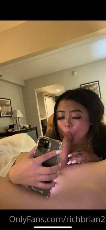 Filming herself