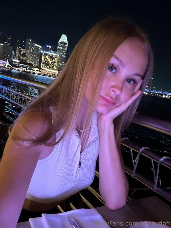 Sat there tonight, just staring at the city lights and soaki..