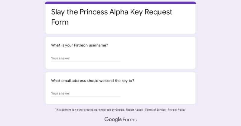The Slay the Princess Alpha Starts Tomorrow