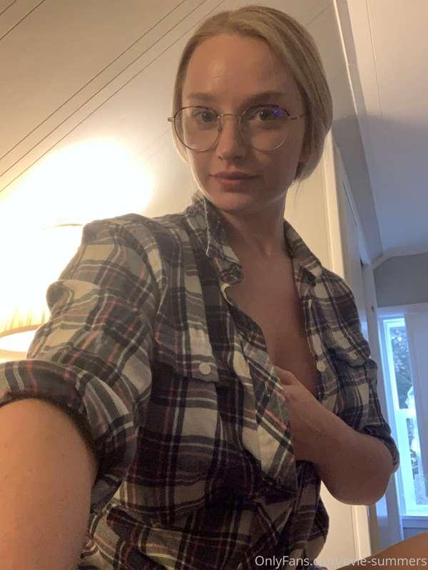 My flannel came unbuttoned. 
UNLOCK to see me holding my sof..