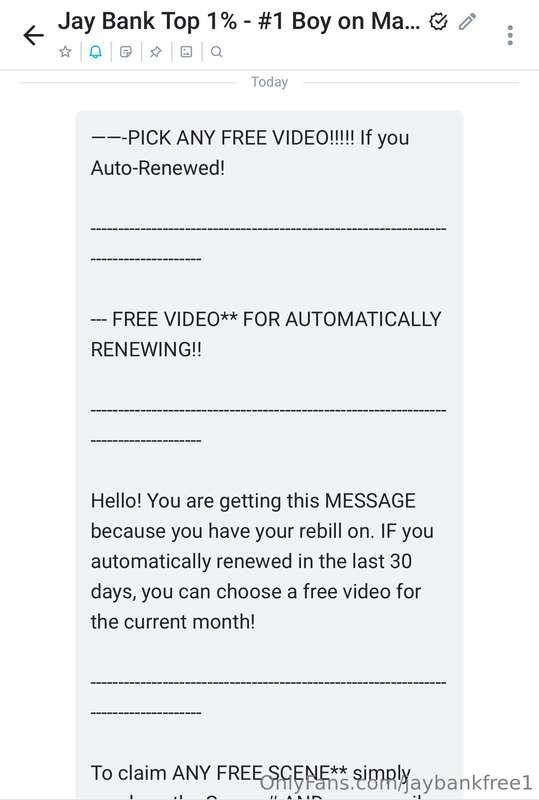 FREE MONTHLY VIDEO OFFER was JUST sent out yesterday to ever..