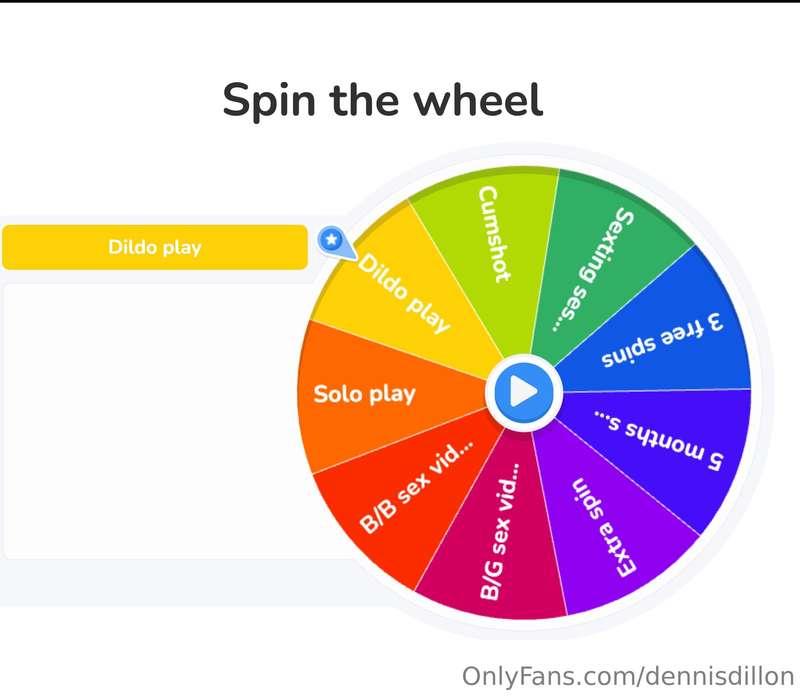 Naughty Spinning Wheel! 😉  Tip $20- 1 spin Tip $35- 2 spins ..