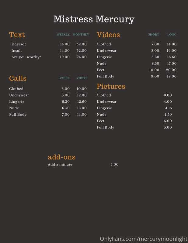 Domme Menu and Customs Menu