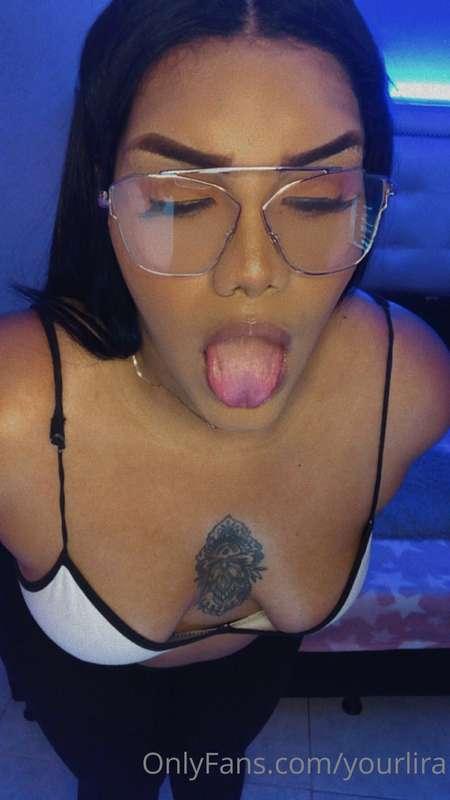 in a mood for a tongue out