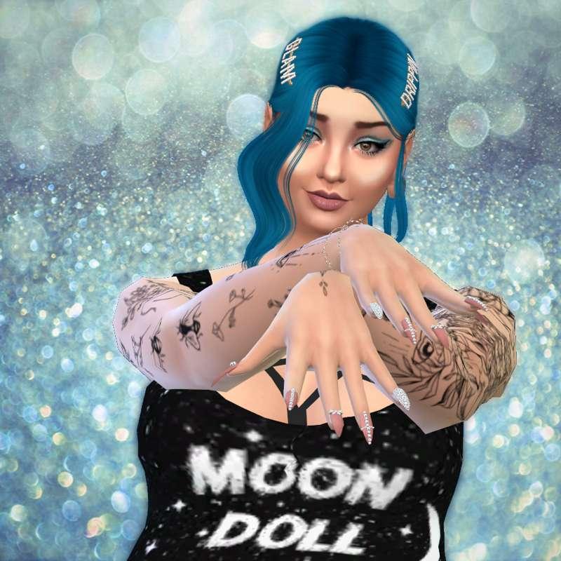 This is my best friend Chloe as a sim in The Sims 4