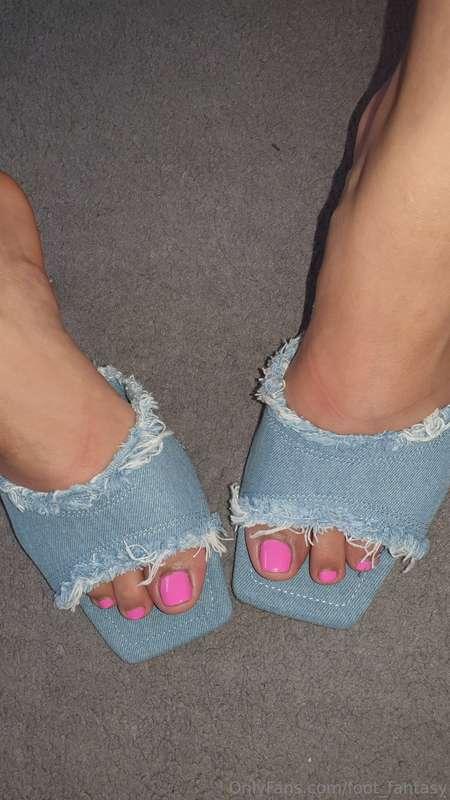 New denim heels